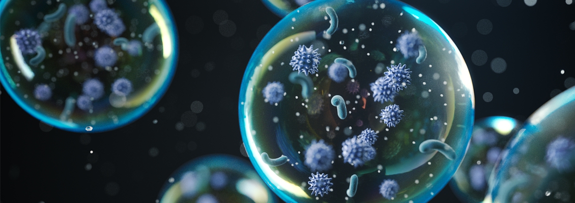 Germs encapsulated in humidity particles